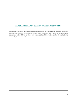 Alaska Tribal Air Quality Phase I Assessment