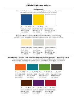 Primary colors Support colors &mdash; neutrals that complement without