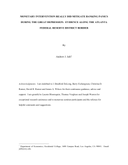 monetary intervention really did mitigate banking panics during the