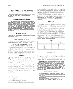 〈401〉 FATS AND FIXED OILS