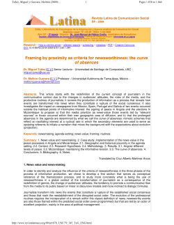 Framing by proximity as criteria for newsworthiness: the curve of