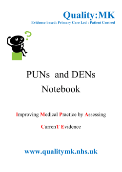 PUNs and DENs - NHS Networks