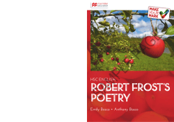 POETRY - Macmillan Education Make Your Mark