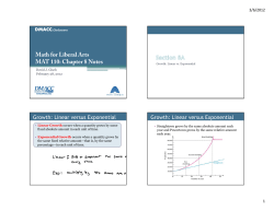 Math for Liberal Arts MAT 110: Chapter 8 Notes