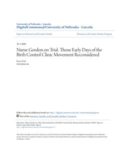 Those Early Days of the Birth Control Clinic Movement Reconsidered