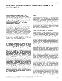 the EPICOLON consortium experience