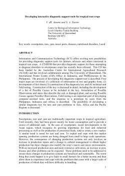 Developing an interactive diagnostic key to taro and yam problems