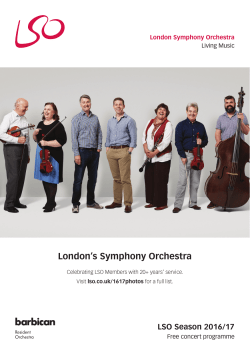 Friday 13 January 2017 - London Symphony Orchestra