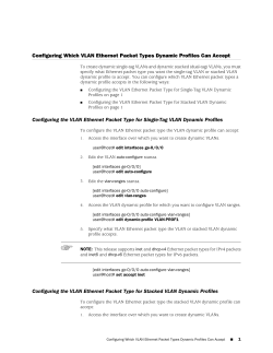 Configuring Which VLAN Ethernet Packet Types Dynamic Profiles