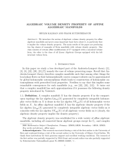 ALGEBRAIC VOLUME DENSITY PROPERTY OF