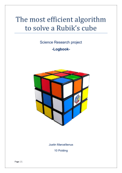 The most efficient algorithm to solve a Rubik`s cube