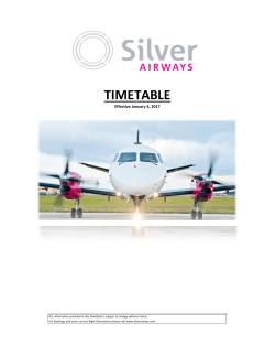timetable - Silver Airways