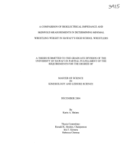 a comparison of bioelectrical impedance
