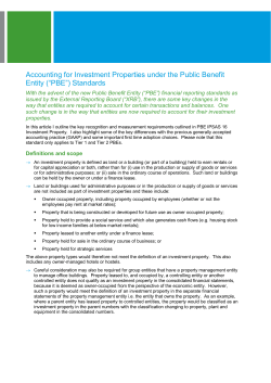 Accounting for Investment Properties under the Public Benefit Entity