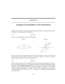 Change of Coordinates in Two Dimensions