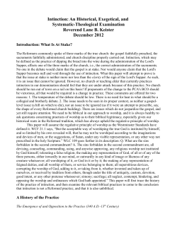 Intinction: An Historical, Exegetical, and