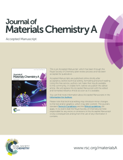 Materials Chemistry A - RSC Publishing