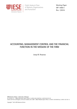 accounting, management control and the financial function in the