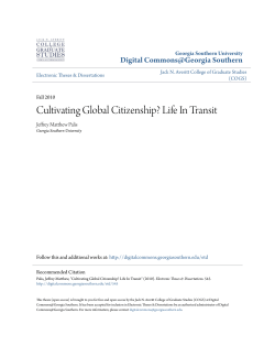 Cultivating Global Citizenship? Life In Transit