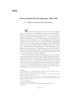 France and the German Question, 1945&ndash;1955