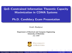 QoS--Constrained Information Theoretic Capacity