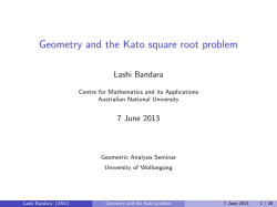 Geometry and the Kato square root problem