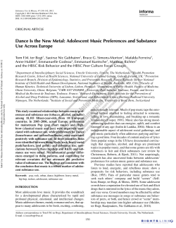 Dance Is the New Metal: Adolescent Music Preferences and