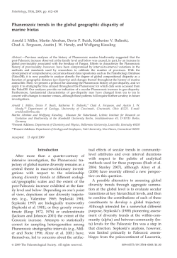 Phanerozoic trends in the global geographic disparity of marine biotas