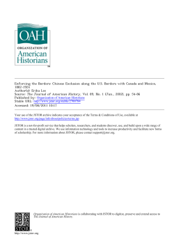 Enforcing the Borders: Chinese Exclusion along the U.S. Borders