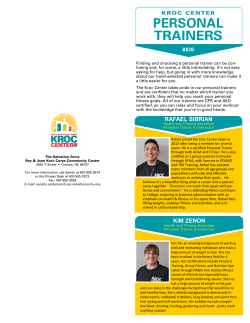 Personal Trainer Guide / Trainer Bios