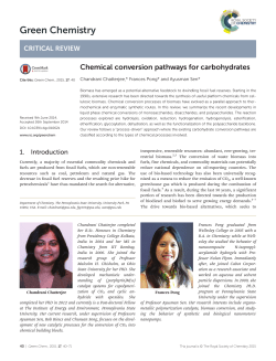 Chemical conversion pathways for carbohydrates