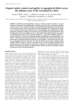 Organic matter content and quality in supraglacial debris across the