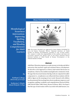 Morphological Awareness Intervention