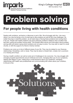 Problem-Solving-in health conditions