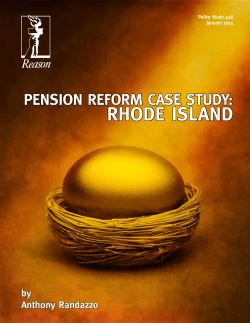 Pension Reform Case Study: Rhode Island