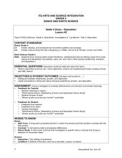 4th Grade Dance Earth Science Lesson 3