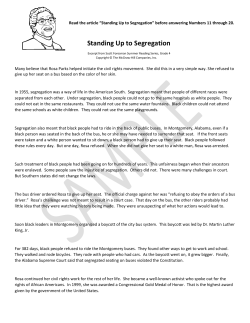 Standing Up to Segregation