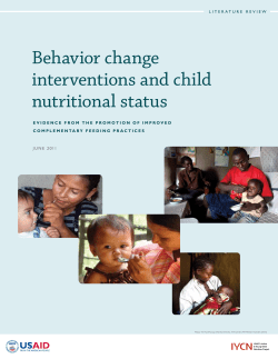 Behavior change interventions and child nutritional status