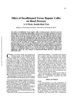 Effect of Decaffeinated Versus Regular Coffee on
