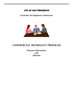 Microloan Application - City of East Providence