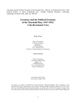 Germany and the Political Economy of the Marshall Plan, 1947