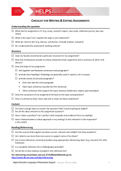 HELPS Writing + Editing Checklist