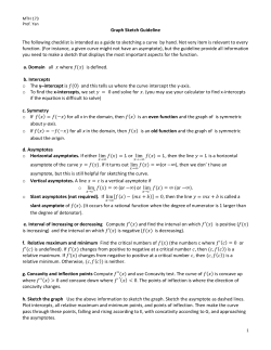 Graph Sketch Guideline The following checklist is intended as a