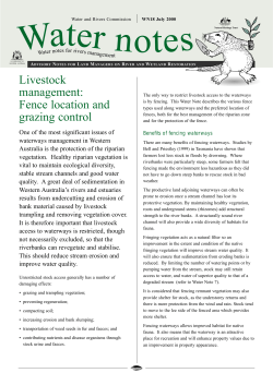 Livestock management: Fence location and grazing control