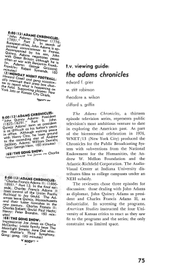 the adams chronicles