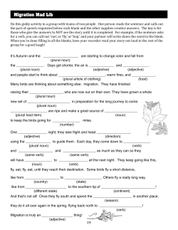 Page 19 &ndash; Migration Mad Lib