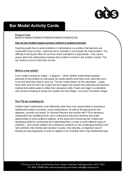 Bar Model Activity Cards