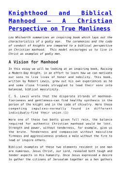 Knighthood and Biblical Manhood