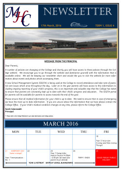 NEWSLETTER - Mt. Hira College