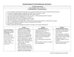 - summarize the elements of plot development (e.g., rising action